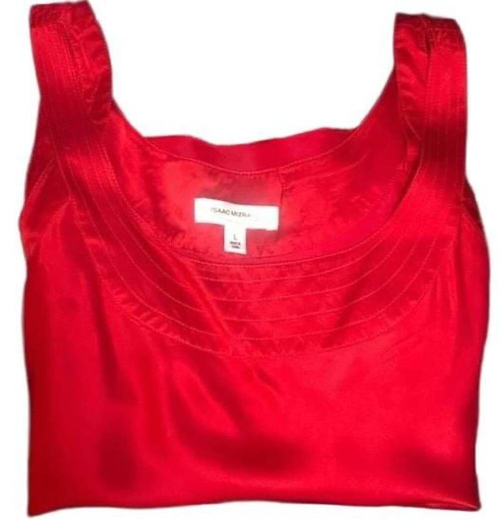 👚Red Silk Helix Strap Dressy Tank Top